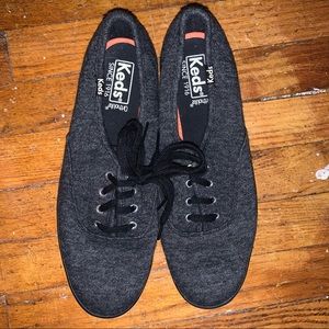 Charcoal Gray Keds Size 8